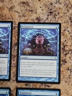 MTG 4x Brainstorm Conspiracy & Eternal Masters Regular NM Unplayed Playset X4 - Image 4