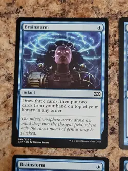 MTG 4x Brainstorm Conspiracy & Double Masters Regular NM Unplayed Playset X4 - Image 3