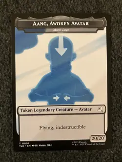 Magic MTG - Aang, Awoken Avatar - Treasure Double-Sided Token - Avatar TLA - Image 1