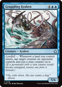 Grappling Kraken U Foundations 39 NM Magic: The Gathering - Image 1