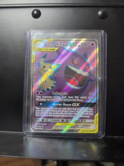 Pokemon TCG Tag team Gengar & Mimikyu GX (Full Art) 164/181 Sm-Team Up Holo NM - Image 1