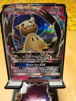Pokemon TCG Sun & Moon Lost Thunder Mimikyu GX 149/214 NM - Image 1