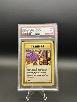 PSA 9 MINT 2000 Pokemon Team Rocket #77 Nightly Garbage Run 1st Edition !!! - Image 3