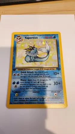Pokemon Vaporeon 1st Edition Holo Mint Jungle Set 12/64 Vintage 1999 Wotc - Image 1