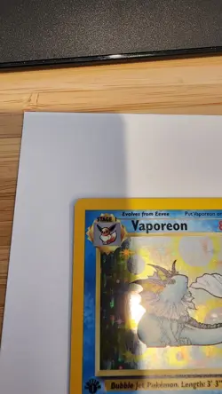 Pokemon Vaporeon 1st Edition Holo Mint Jungle Set 12/64 Vintage 1999 Wotc - Image 2