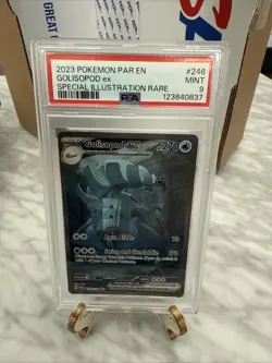 2023 POKEMON PAR EN-PARADOX RIFT SPECIAL ILLUSTRATION RARE GOLISOPOD EX PSA 9 - Image 1