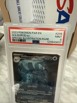 2023 POKEMON PAR EN-PARADOX RIFT SPECIAL ILLUSTRATION RARE GOLISOPOD EX PSA 9 - Image 4
