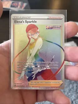 Pokemon: Elesa's Sparkle 275/264 Fusion Strike Secret Rainbow - NM - Image 1