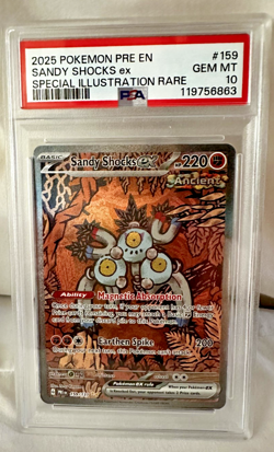 2025 POKEMON PRE EN #159 SANDY SHOCKMINOS ex SPECIAL ILLUSTRATION RARE GEM MT 10 - Image 1