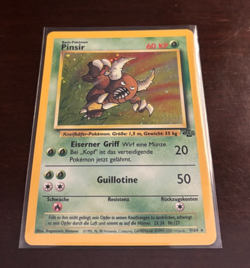 Pokemon TCG Pinsir Jungle 9/64 Holo Unlimited Holo Rare GERMAN LANGUAGE LP - Image 2