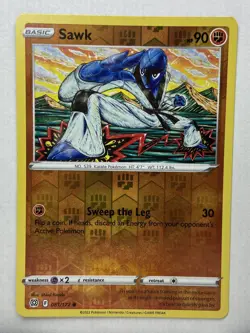Pokemon TCG Sawk 081/172 - Brilliant Stars - Common Reverse Holo - Image 1