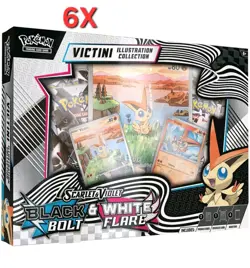 Sealed CASE Pokemon Black Bolt & White Flare IR Illustration Rare 6 box Victini - Image 2