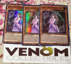 3x (M/NM) - Erica the Rikka Fairy - SESL-EN018 - Super Rare - 1st Edition YuGiOh - Image 1