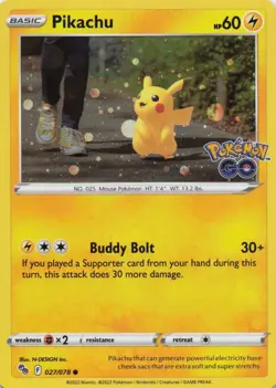 Pikachu (Cosmos Holo) Promo Miscellaneous Cards & Products 027/078 NM *Swirl* - Image 1