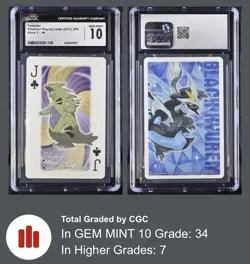 2012 Tyranitar Pokemon Japanese Poker Card Black Kyurem Deck CGC 10 - Image 1