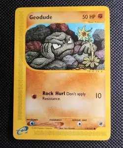 Geodude Expedition 110/165 Pokemon Card Nintendo Common EXC LP - Image 1
