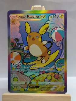 Custom Fan Art Alolan Raichu EX High Quality Custom Card Foil Finish - Image 1