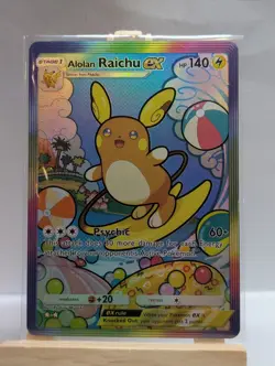 Custom Fan Art Alolan Raichu EX High Quality Custom Card Foil Finish - Image 2
