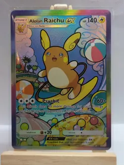 Custom Fan Art Alolan Raichu EX High Quality Custom Card Foil Finish - Image 3