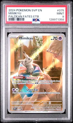 Mimikyu 075 Sv: Scarlet & Violet Promo Cards Holo PSA 9 Mint - Image 2
