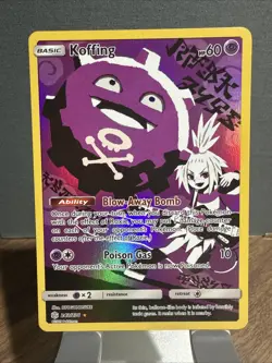 Pokemon TCG Koffing Holo Secret Rare Card Sun & Moon Cosmic Eclipse 243/236 - Image 1