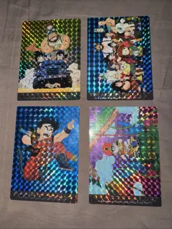 4 Vintage Dragon Ball Z 1999 Amada PP Card Series Prism Foils #3-5, 10 Collect - Image 1