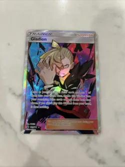 Pokemon TCG Gladion 109/111 Crimson Invasion Holo Full Art Ultra Rare Card - Image 1