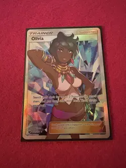 POKEMON Olivia Crimson Full Art Trainer Card 111/111 Ungraded Good Condition - Image 4