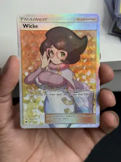 Wicke 147/147 SM Burning Shadows 2017 Full Art Holo Pokemon Card TCG - Image 1