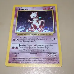 Pokemon TCG Mewtwo Base Set Holo Rare Card 10/102 - Image 1