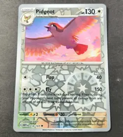 Pokemon 151 Pidgeot Reverse Holo Uncommon Card 018/165 NM - Image 1