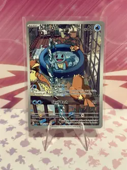 Pokemon Squirtle TCG Stellar Crown Illustration Rare Card 148/142 - Image 1