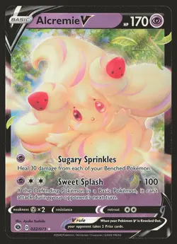 Champion's Path Alcremie V #22/73 Ultra Rare Pokemon Card - Image 1