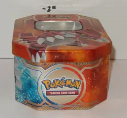 Pokemon 2015 TCG Trading Card Game Legends of Hoenn Groudon-EX Groudon Tin EMPTY - Image 2