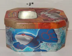 Pokemon 2015 TCG Trading Card Game Legends of Hoenn Groudon-EX Groudon Tin EMPTY - Image 5