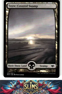 Magic the Gathering MTG Modern Horizons Snow-Covered Swamp #252 Buy 2 Get 1 - Image 1