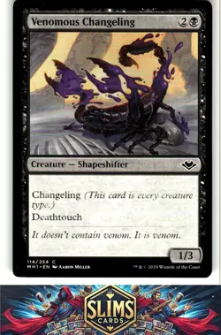 Magic the Gathering MTG Modern Horizons Venomous Changeling #114 Buy 2 Get 1 - Image 1