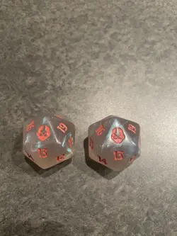 Lot Of 2 MTG Avatar Oversized Spindown Life Counter D20 - Image 1