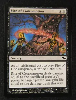 MTG RITE OF CONSUMPTION Black Sorcery SHADOWMOOR - Image 1