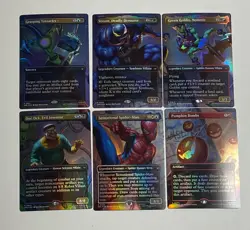 Spider-Man MTG Magic Marvel Borderless Scene Box 6 card complete set! - Image 2