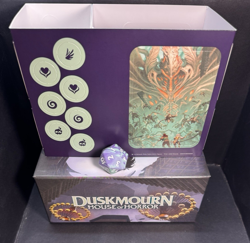 MTG Duskmourn Bundle Box EMPTY NO PACKS - Comes with One Dice & Card Cut Out Art - Image 1