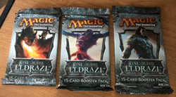 Magic The Gathering RISE OF THE ELDRAZI Booster Pack x 3 Factory Sealed - Image 1