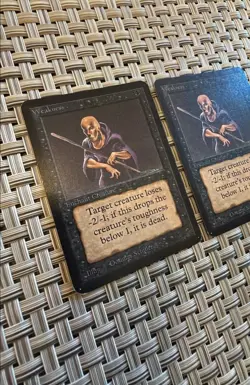 2X Magic: The Gathering WEAKNESS Limited Alpha MTG 1st Edition 1993 - Image 2