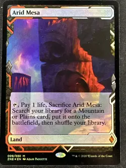 Magic The Gathering 2020 Zendikar Rising Arid Mesa Expeditions Card #009 Foil Nm - Image 1
