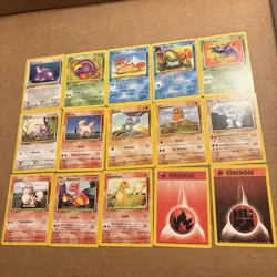 French Pokemon 1st Edition Fossil Set / Base Set Vintage WOTC 15 Card Lot NM-HP - Image 1