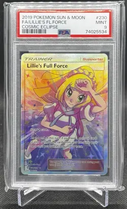 2019 Pokemon Sun & Moon - Lillie’s Full Force Trainer Card PSA 9 #230/260 - Image 1