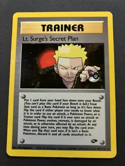 POKEMON Lt. Surge's Secret Plan 107/132 {Gym Challenge / Unlimited} - HP - Image 1