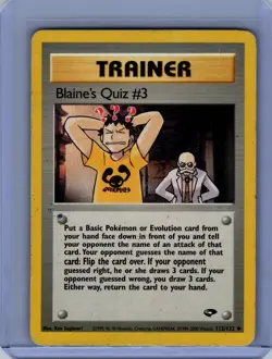 Pokemon Gym Challenge #112/132 Blaine's Quiz #3 Heavily played - Image 1