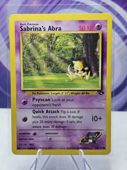 Pokemon TCG Sabrina's Abra Gym Challenge 94/132 English Unlimited Common LP - Image 1