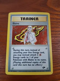 Blaine, 17/132 Gym Challenge, Pokemon TCG, LP-MP, Holo Rare - Image 1